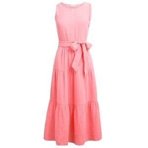J.Crew Belted Gauze Barbiecore Midi Summer Dress Pale Pink Size 10 NWT